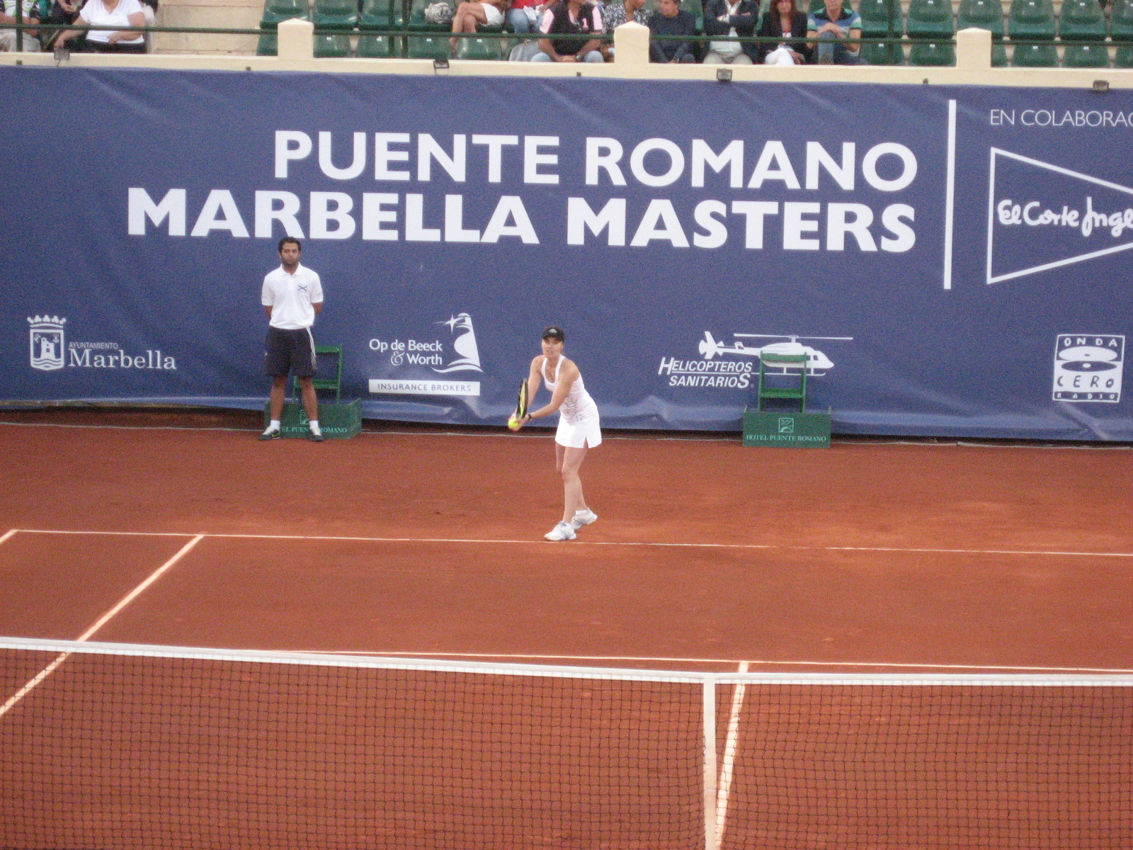 Martina Hingis on clay court at Puente Romano Marbella Masters 2010